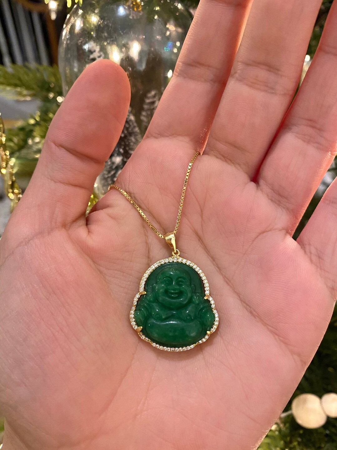 Buddha necklace hotsell green