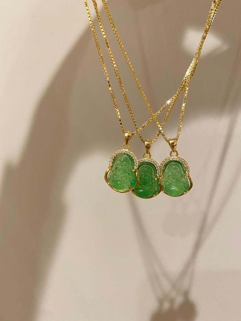 Green Stone Pendant - Etsy