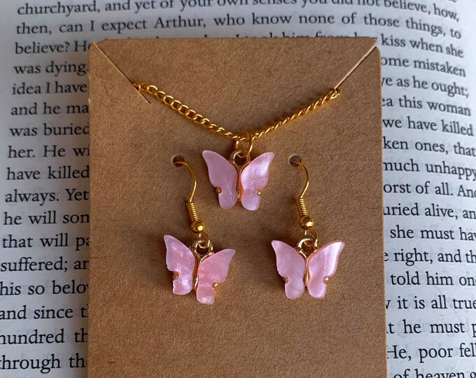 Butterfly Necklace & Earrings Set From the 'butterfly Etsy