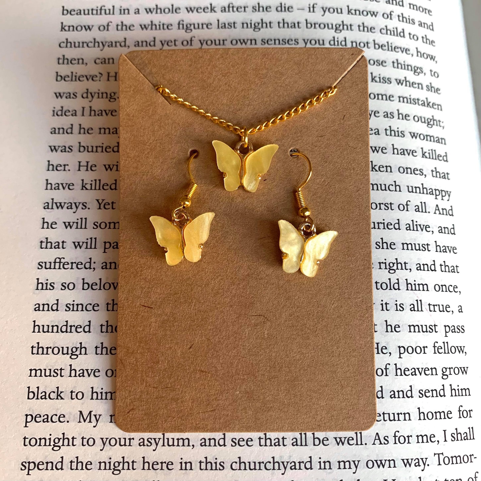 Butterfly Necklace & Earrings Set From the 'butterfly Etsy