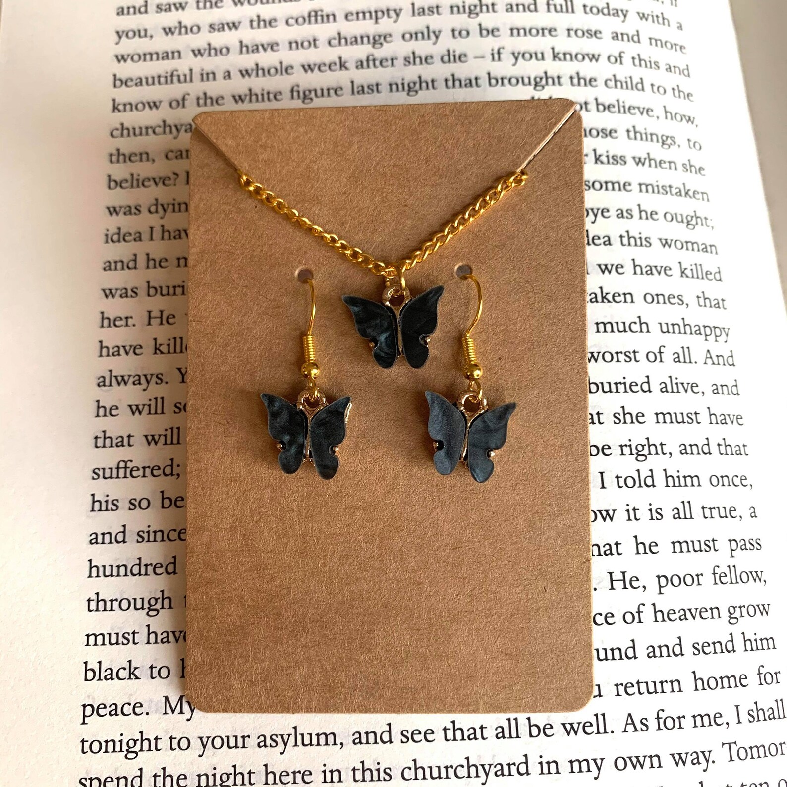 Butterfly Necklace & Earrings Set From the 'butterfly Etsy