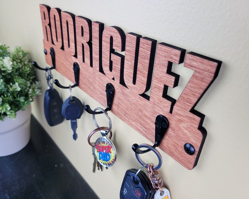 Key Holder for Wall, Personalized Key Rack for Wall, Key Hook
