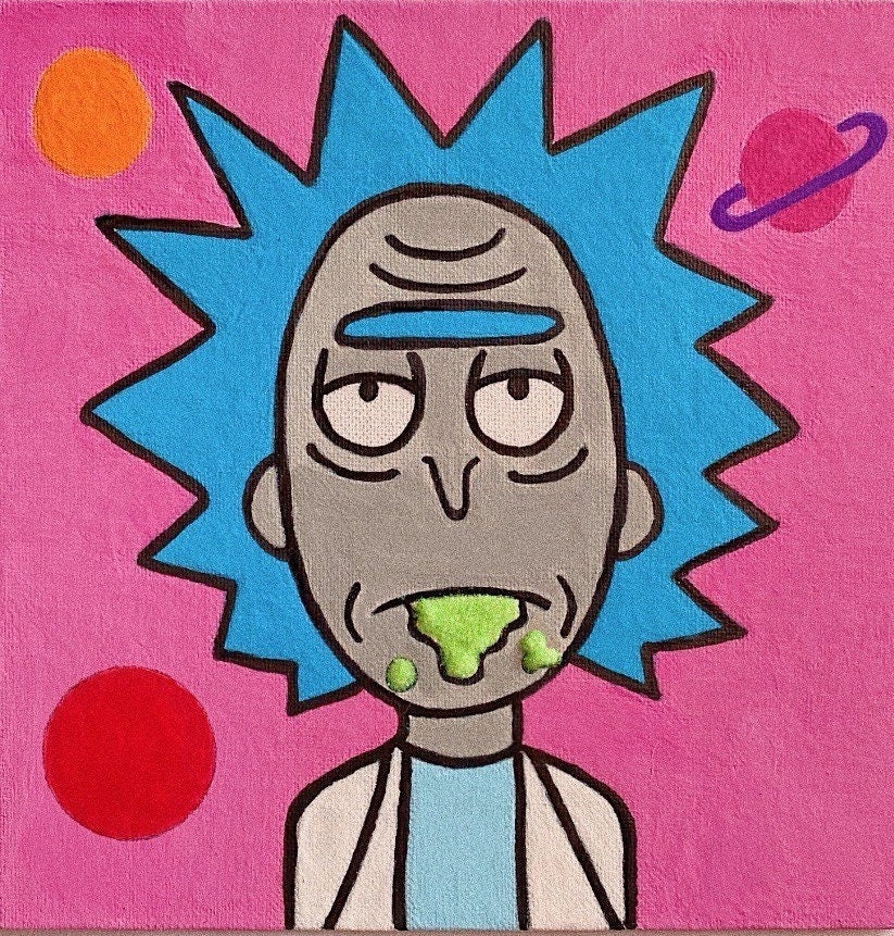 Rick Morty Painting 