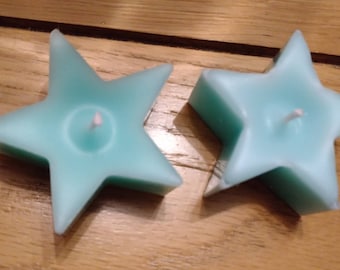 10 Star shaped floating candles