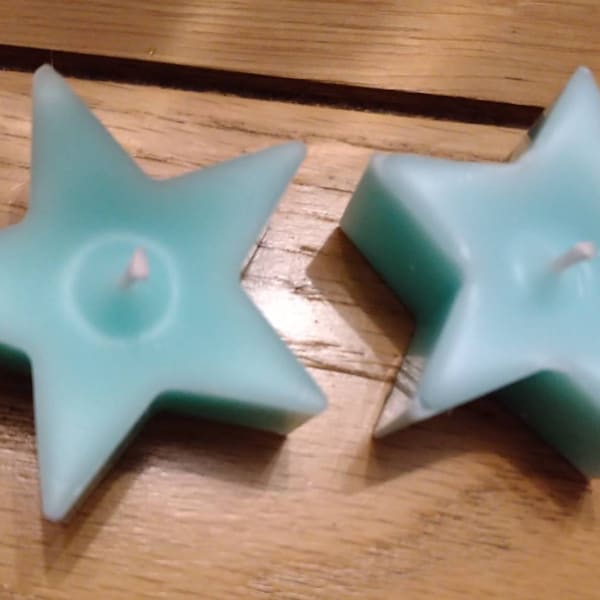 10 Star shaped floating candles