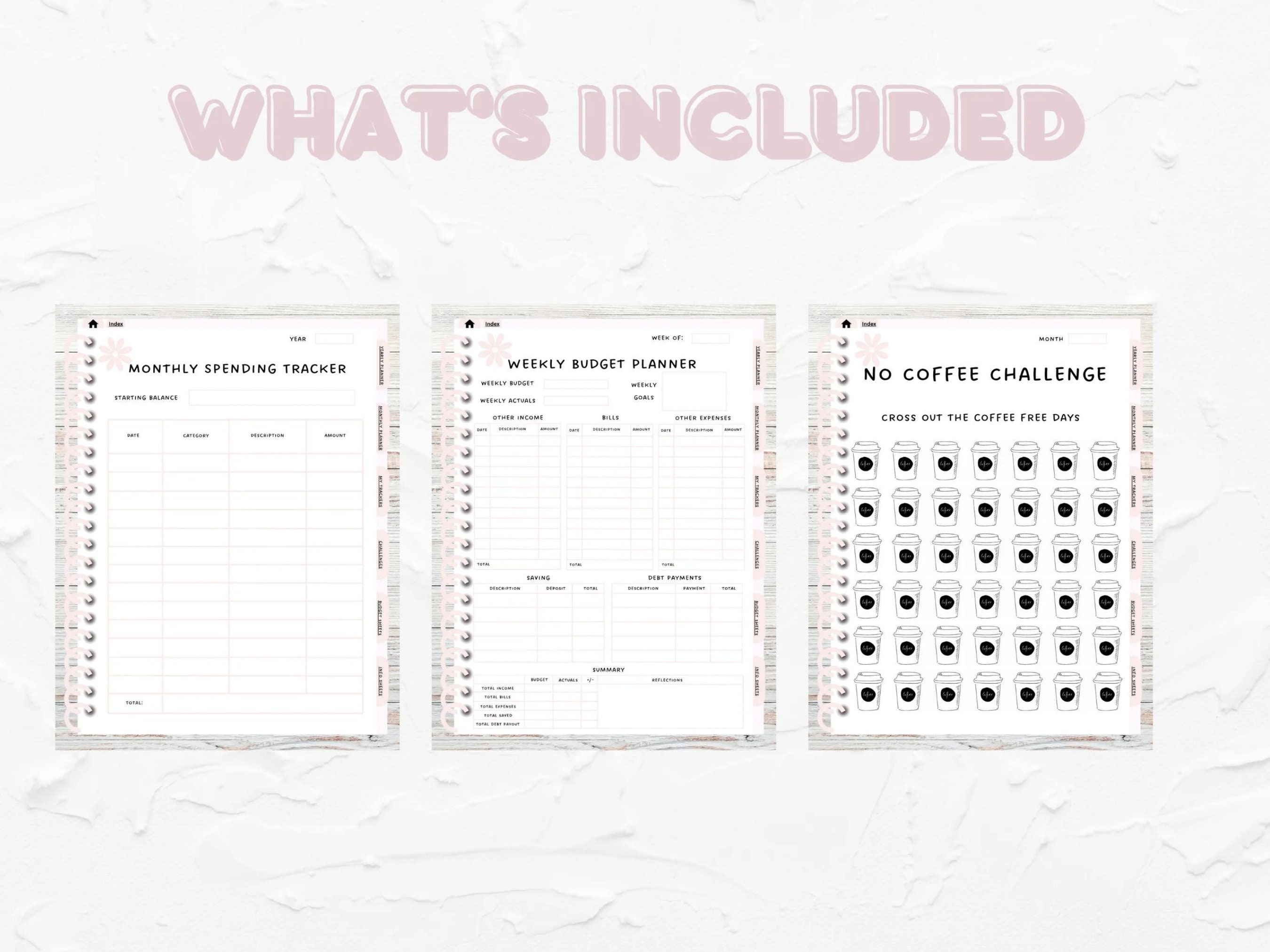 Editable Digital Budget Planner Financial Tracker Canva Template - Etsy