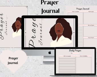 Editable Christian Prayer Journal Planner, Printable Digital Devotional, Bible Diary, Faith Reflection Tool
