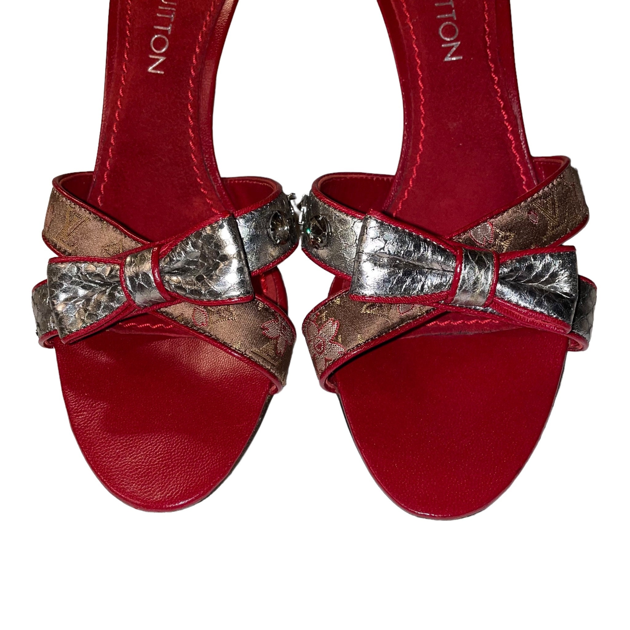 靴 Louis Vuitton Cherry Sandals 36 1/2 LOUIS VUITTON Takashi Murakami Sandals Cherry Monogram
