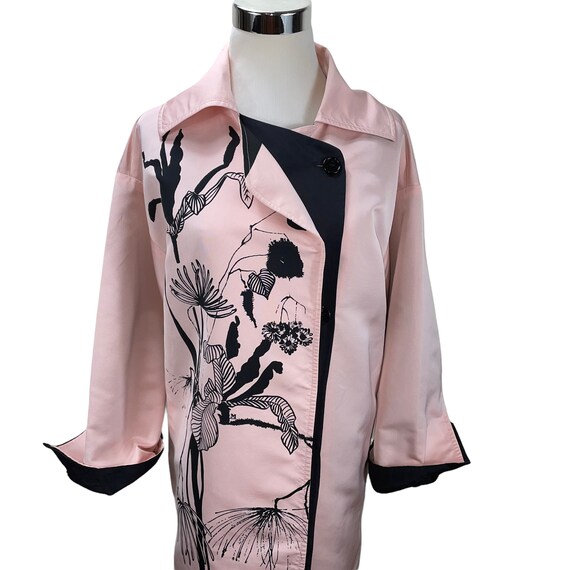 Vintage Missoni Silky Long Jacket Lightweight Trench Coat Size IT42 US S M Pink Black View 4