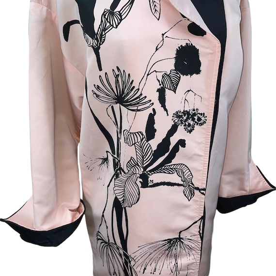 Vintage Missoni Silky Long Jacket Lightweight Trench Coat Size IT42 US S M Pink Black View 6