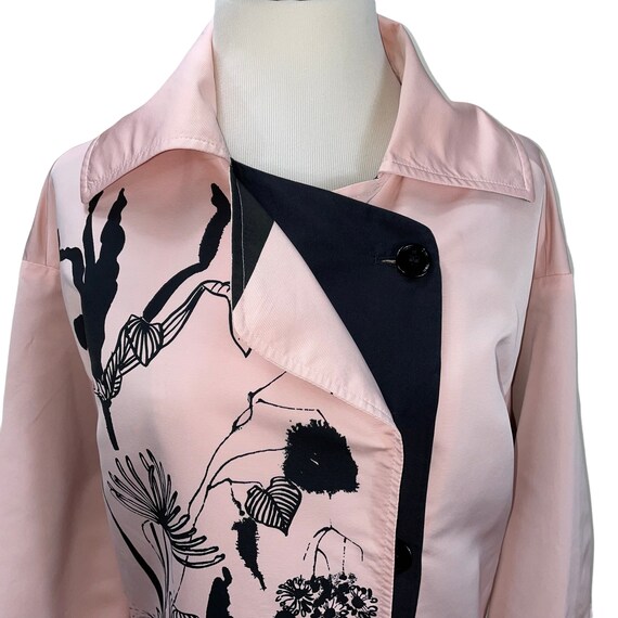 Vintage Missoni Silky Long Jacket Lightweight Trench Coat Size IT42 US S M Pink Black View 5