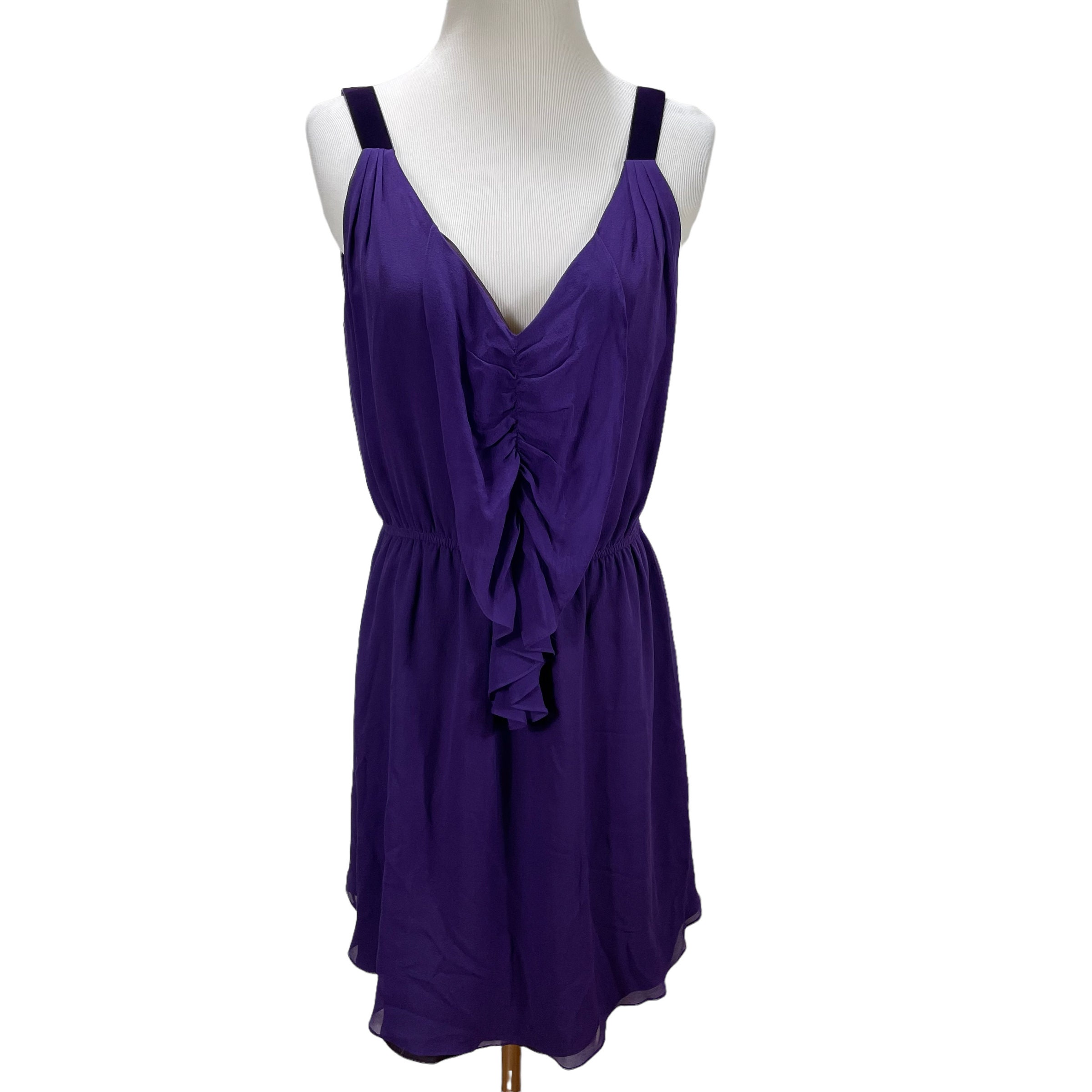REBECCA TAYLOR Purple Layered Silk Sleeveless Short Dress Size M REBECCA TAYLOR Purple Layered Silk Sleeveless Short Dress Size M