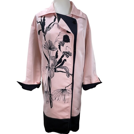 Vintage Missoni Silky Long Jacket Lightweight Trench Coat Size IT42 US S M Pink Black