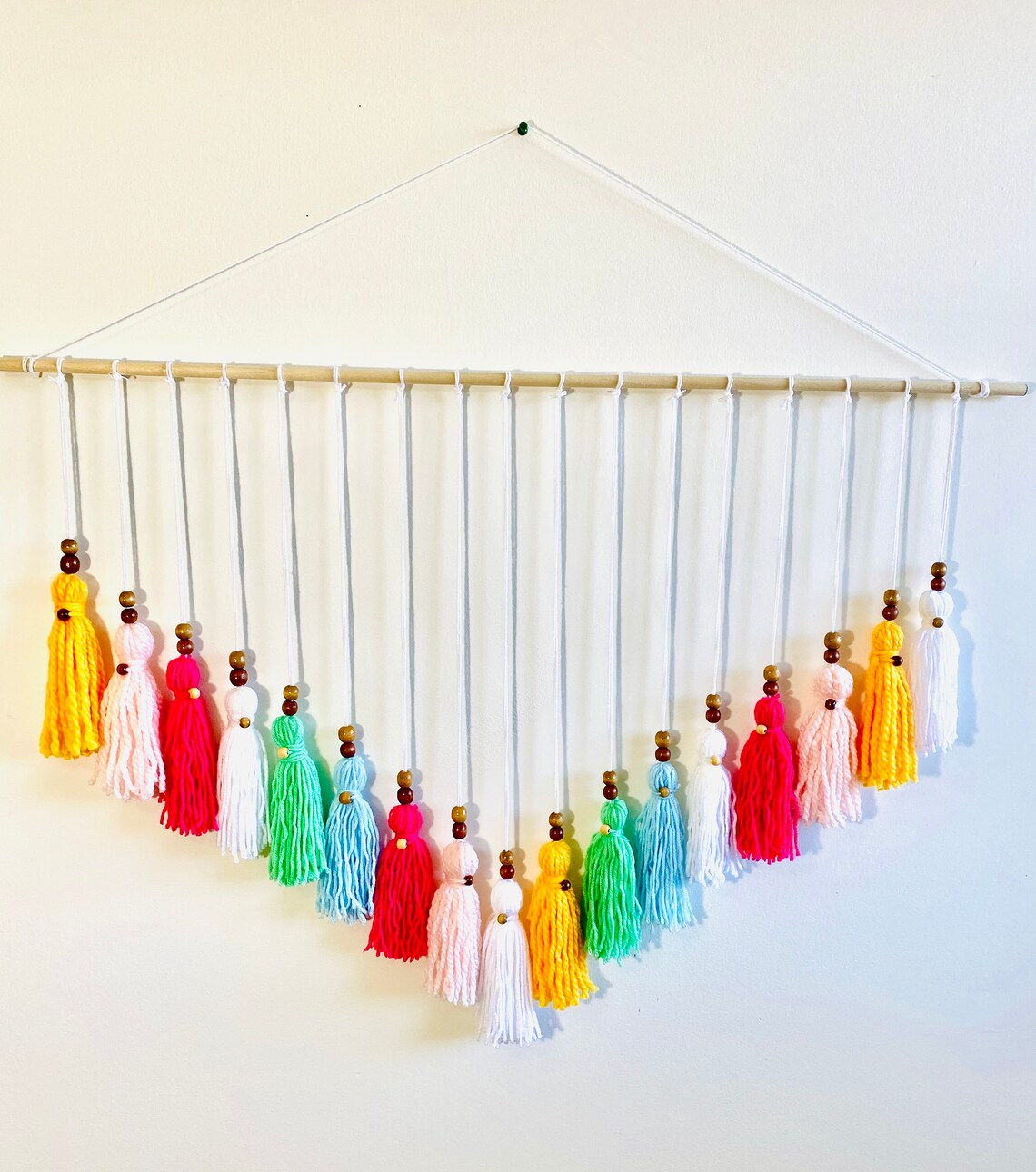 Large tassel wall decor colorful tassel wall hanging. Etsy