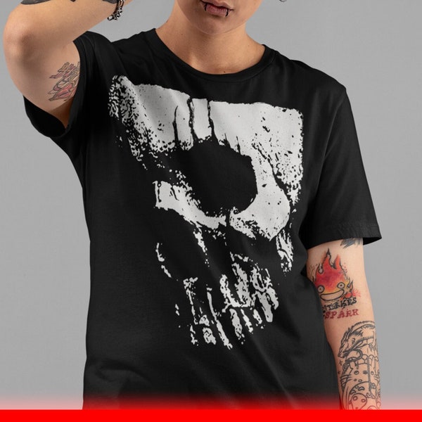 T-shirt tête de mort gothique / Tenue occulte / Vêtements alternatifs / Graphic Tee/Strega Fashion /Pastel Goth Apparel/