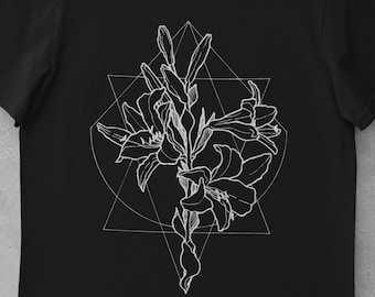 lily flowers floreal shirt/ language of flowers/botanical t shirt/realistic flowers/ birth flower t shirt/flawer valentine day/Pastel Goth/
