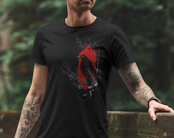 Crow T-shirt / black Raven / Dark illustration / Unisex outfit / Gothic design / Alternative dark / Modern Art T-shirt