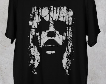 Dark Occult T shirt - Creepy Face - Gothic style -Black Unisex - occult skull - t-shirts