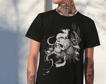 Skull and Mouse Dark Goth T-shirt