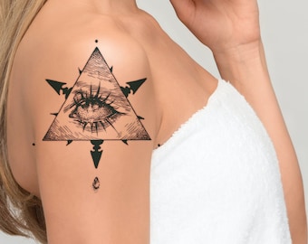Third Eye Tattoo Stencil: Witchy Dotwork Design (Digital Download)