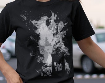 Burning Church - t-shirt de feu - humeur sombre - t-shirt gothique