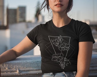 Floral T-shirt: Magnolia Flower Print Tee