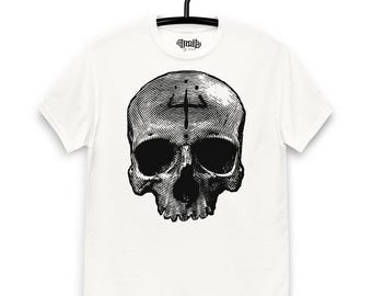 Unisex Gothic Skull T-Shirt | Dark Occult Satanic Shirt | Alternative Gift for Birthday, Halloween, Christmas | Sizes S–5XL