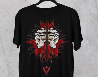 Skull T shirt - Dark design - Alternative Clothing - Artistic t shirt - Graphic Tees -Goth T shirt - Aesthetic  - Pagan - Occult