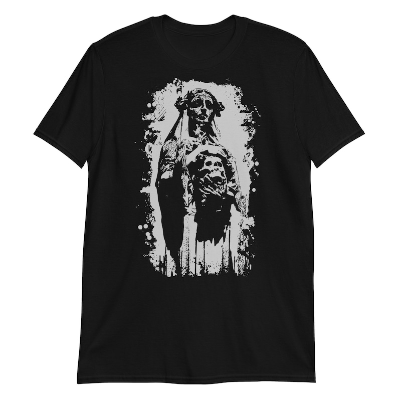 Dark Skull t shirt - Virgin Mary tee -  Goth Statue - Dark Art - Occult T shirt - Black Unisex T shirt
