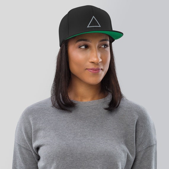 Snapback Hat Fire Alchemical Symbol / Goth Clothing / Witchy Gift
