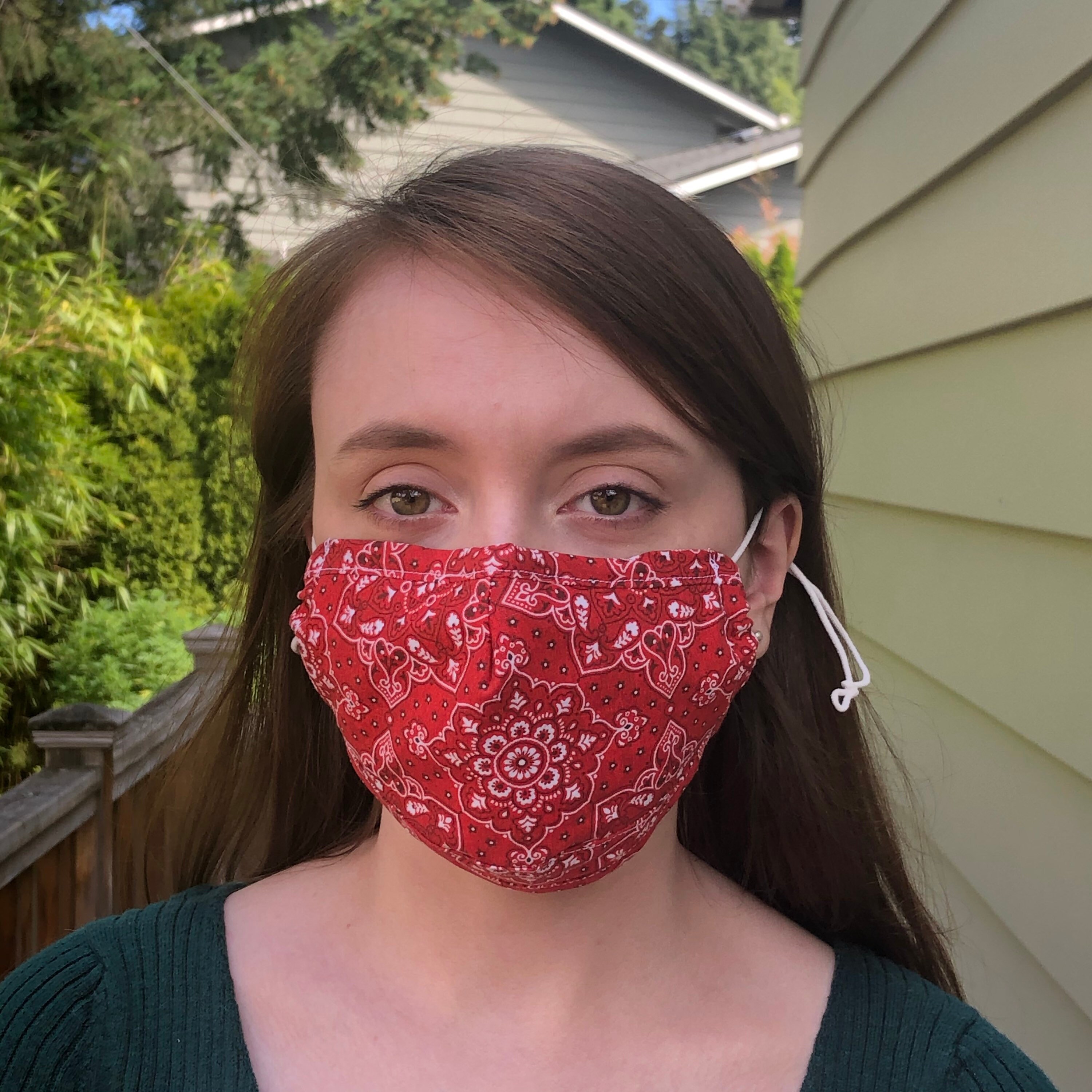 Red Bandana Print Fitted 100 Cotton Face Masks Etsy UK