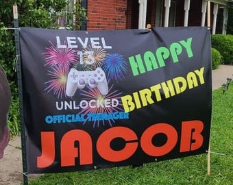 Custom Banner, Celebration Banner, Sports Team Banner, Birthday Banner, Personalized Banner