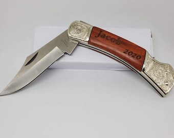 Personalized Pocket Knife Engraved, Gift for Him, Gift for Dad, Christmas Gift for Him, Gift for Son, Custom Vintage Pocketknife