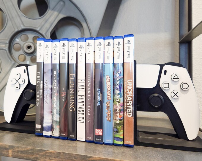 PS5 Controller Game Case Organizer Dualsense Bookend Gift for Gamer Dad