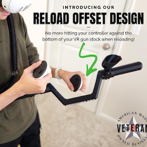 Adjustable VR Controller Stock for FPS Games, Optional Sling, Shiftfire Pro, Reload Without Hitting the Stock, Meta Quest 3, Virtual Reality
