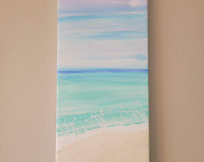 Beach bum, Beach decor, Purple sky beach coastal art, beach decor