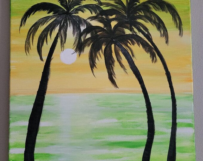 Margarita Sunset 2, Margaritaville, Beach bum, Beach condo, Tropical Decor, Palm Tree, Tropical Wall Hanging, Beach Coastal Decor