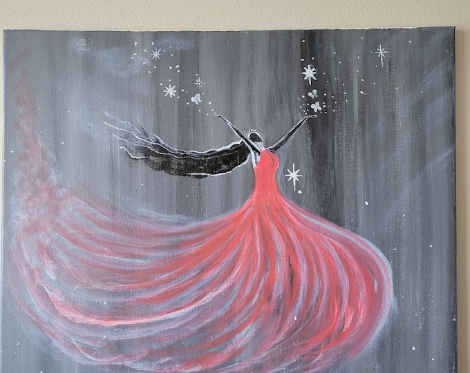 Fantasy decor, Dancing in the stars is an original hand painting on canvas by American Artist Randy Males.