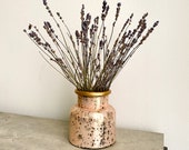 Oxidized Pink Glass Vase Modern chic dusty rose gold vase