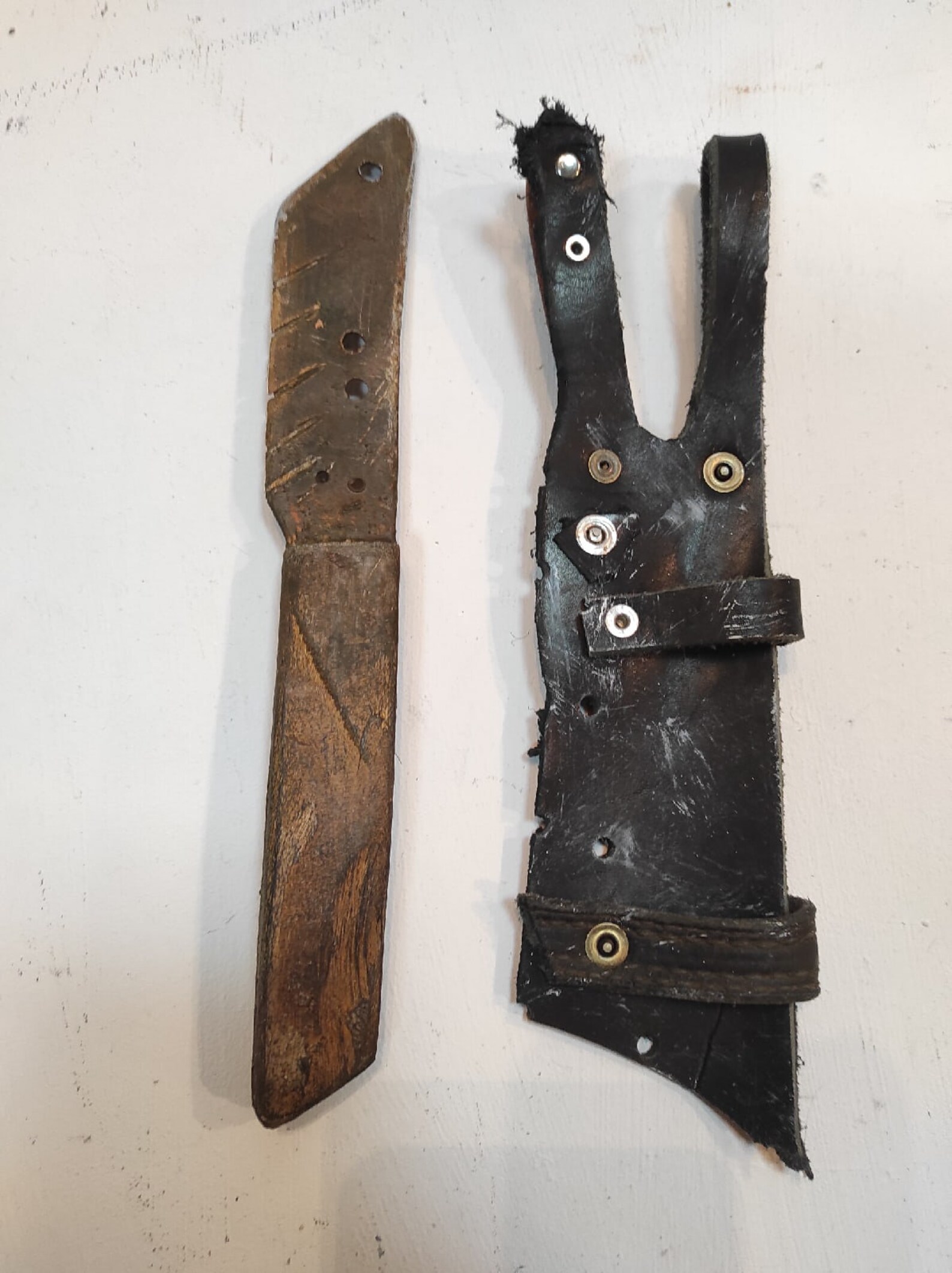 Post Apocalyptic Prop Knife with Scabbard Wasteland Prop Etsy