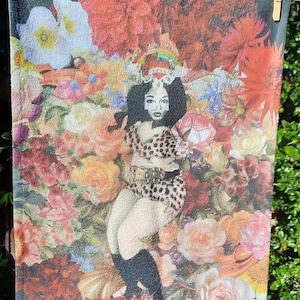 Hand towel/tea towel - Venus - Go-go Dancer - Retro home decor- Gift
