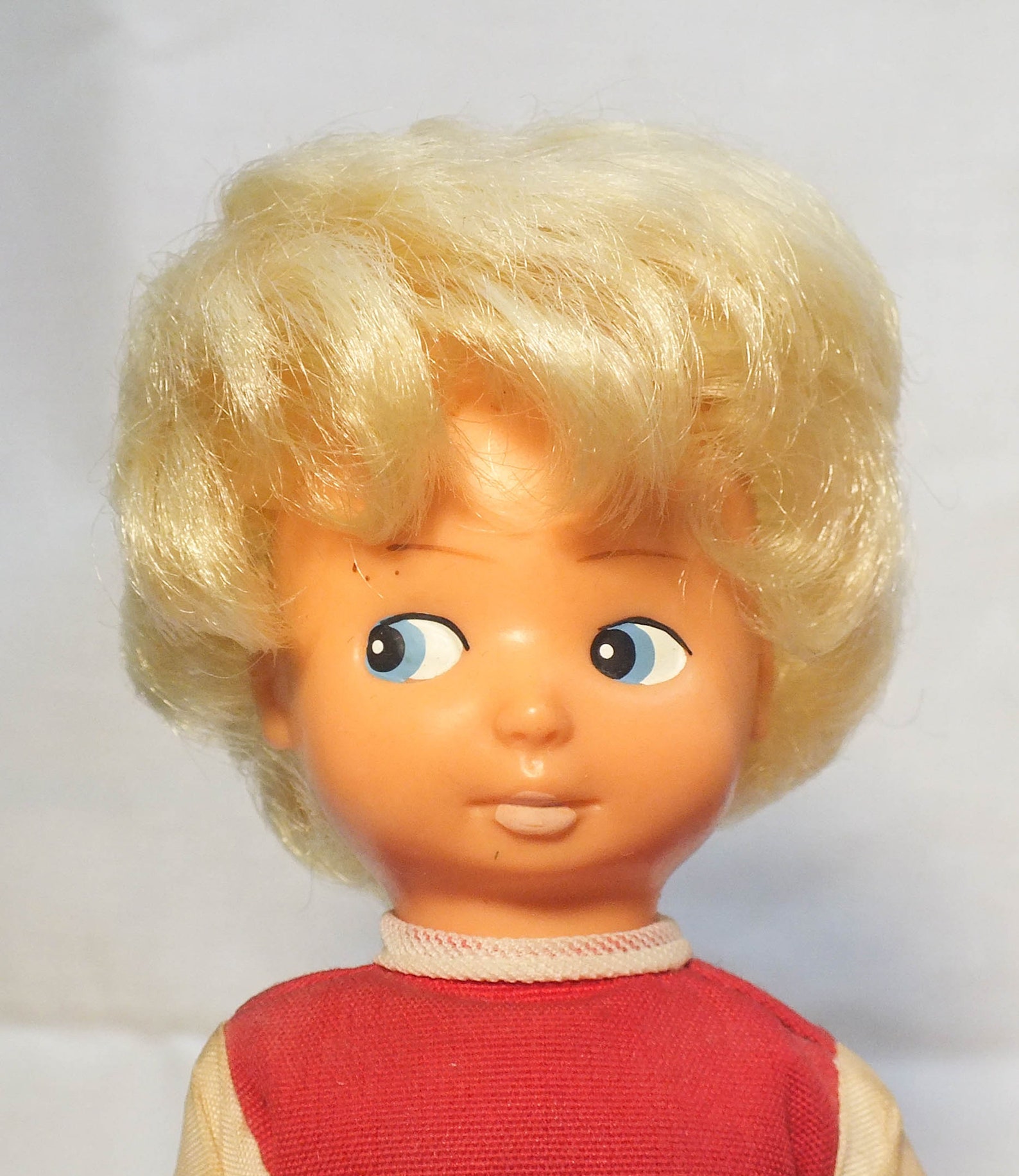Vintage German toy doll in red dress blonde doll German Etsy
