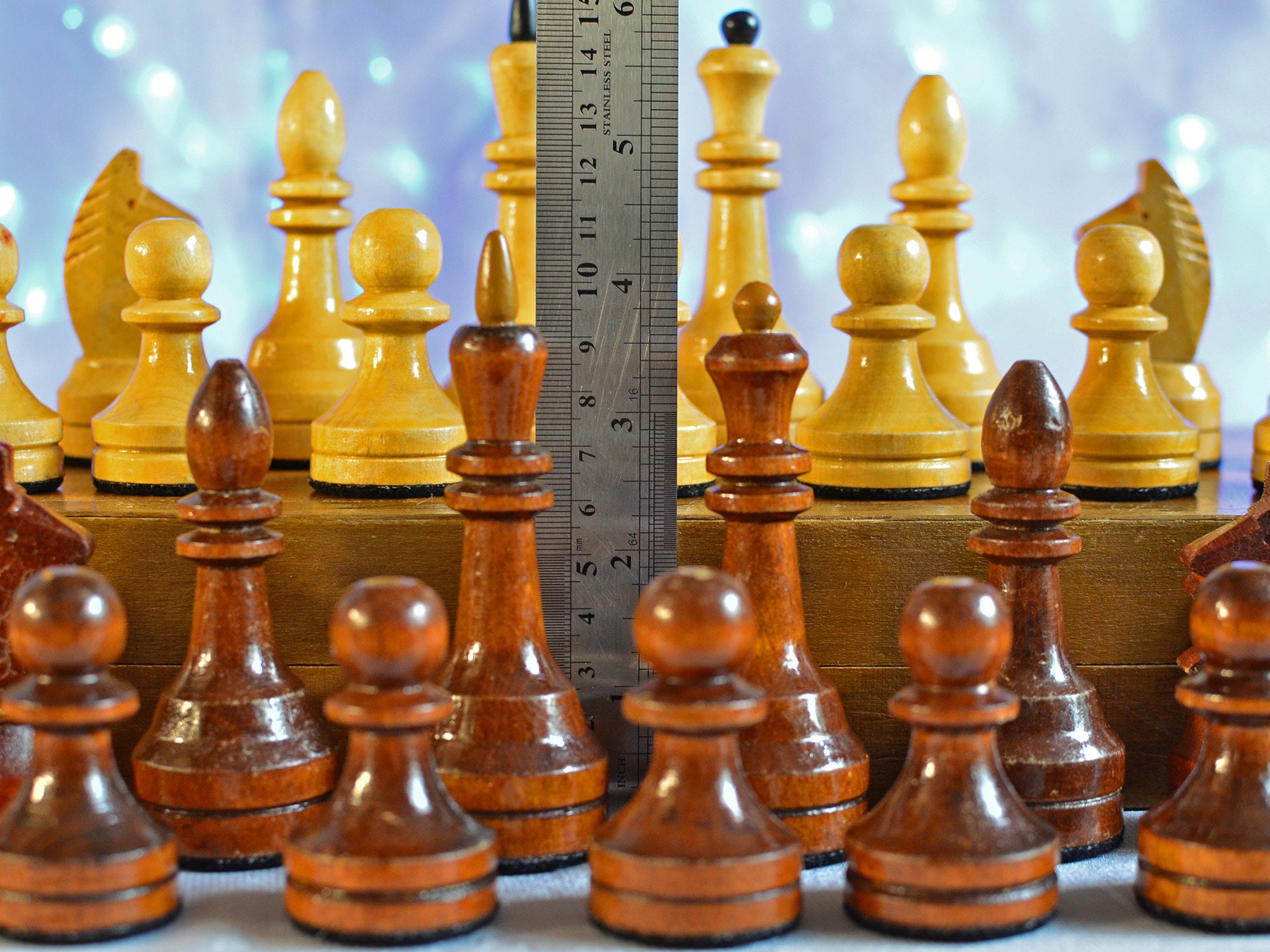 Unique chess set.Large set chess.Rare chess.Wooden Etsy