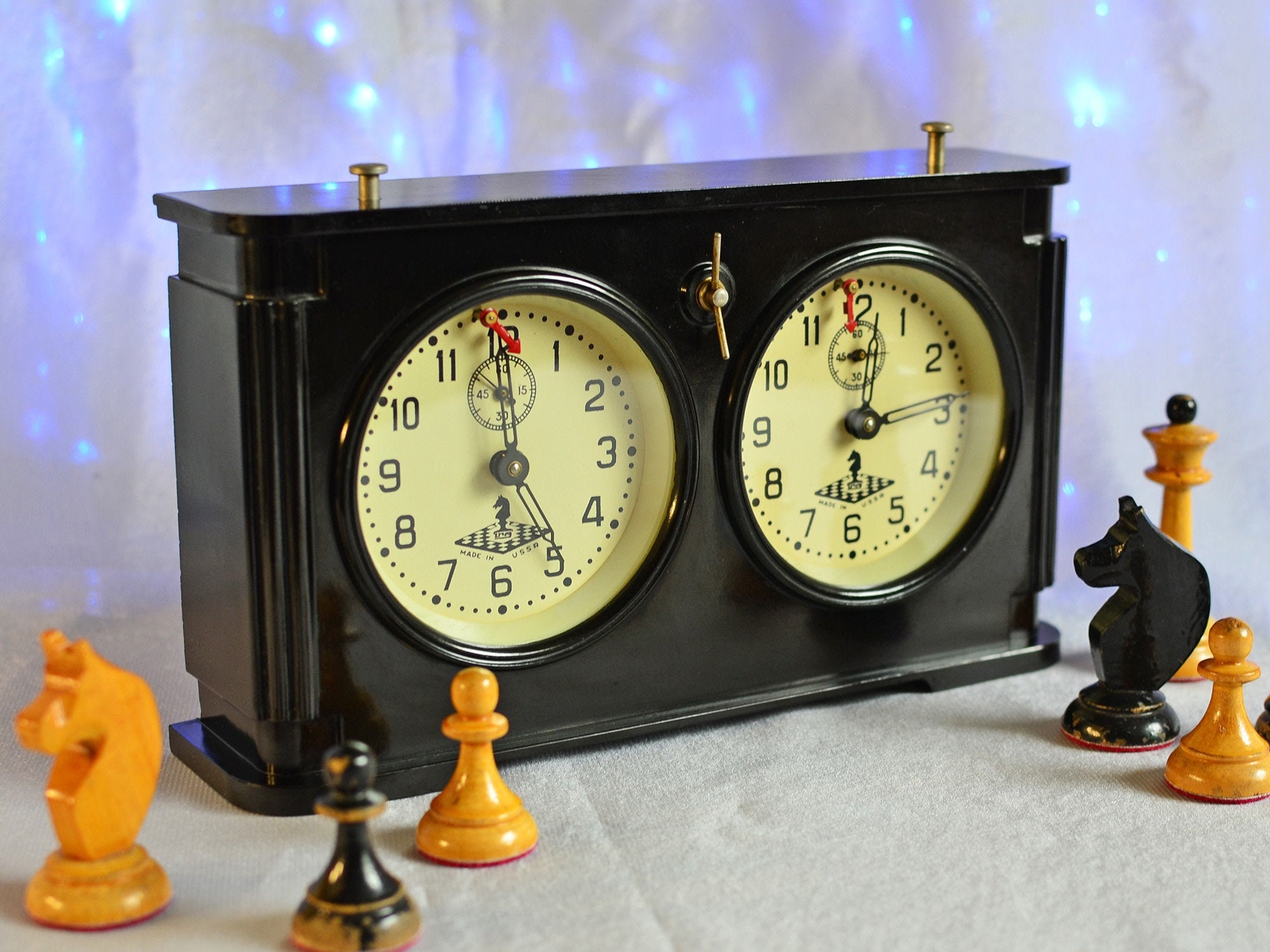 ibasenice 2pcs Timer Chess Clock Chess Stop Clock Board Game Timer Vintage  Chess Clock Time Control Digital Clock Electronic Chess Clock Customizable