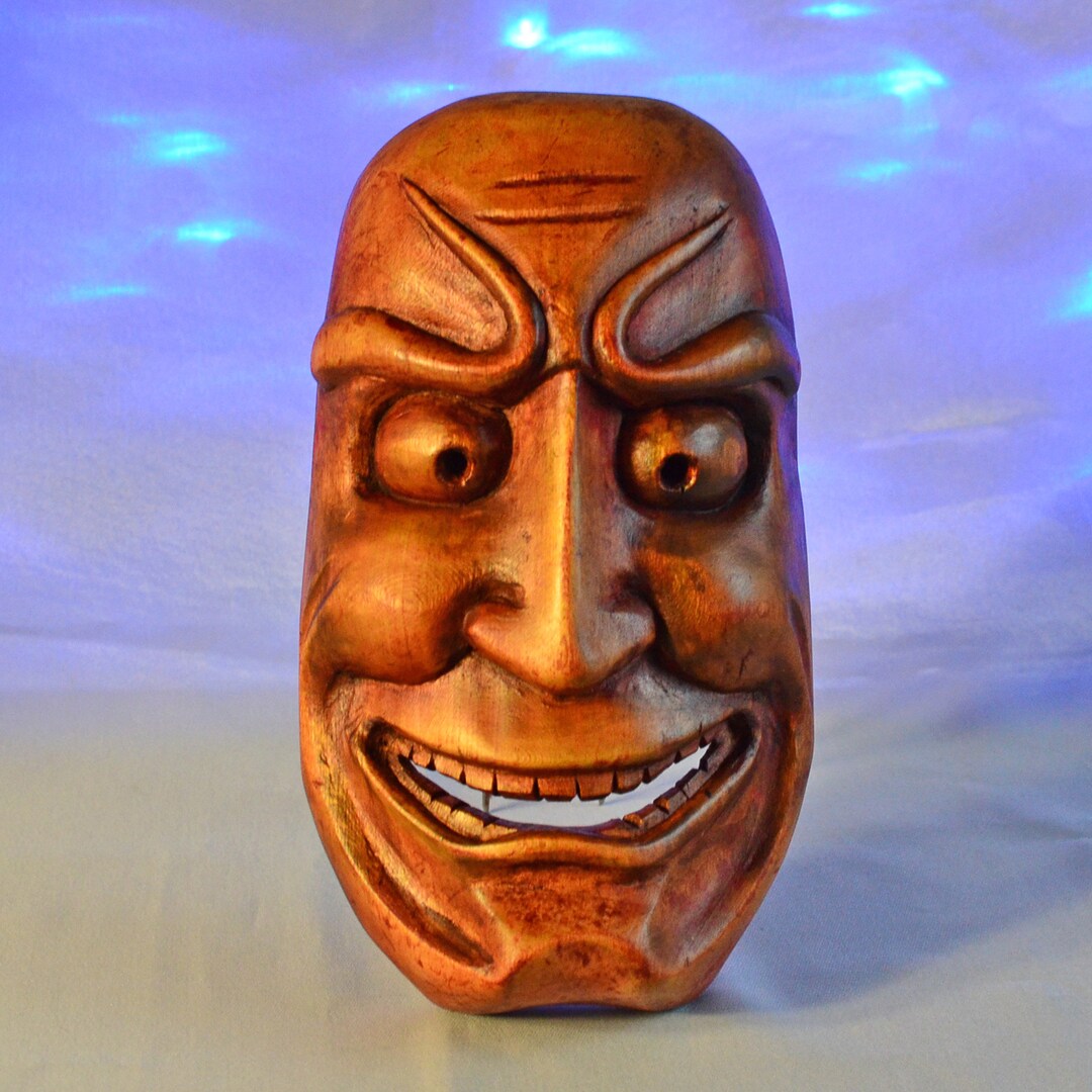 Japanese Wooden Hannya Mask. Wall Art. Wall Mask. Demon Mask. Etsy