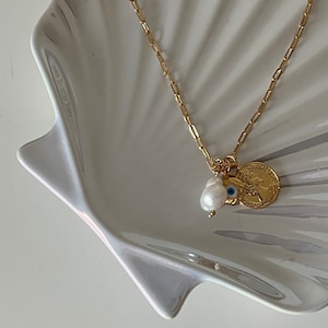 Evil Eye Schmuck Mittelmeer Halskette Mykonos Charm griechische Perle