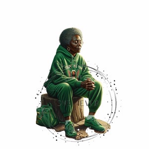 Betende schwarze Frau Kunstdruck - spirituelle afroamerikanische weibliche digitale Kunst - inspirierende religiöse Wohnkultur