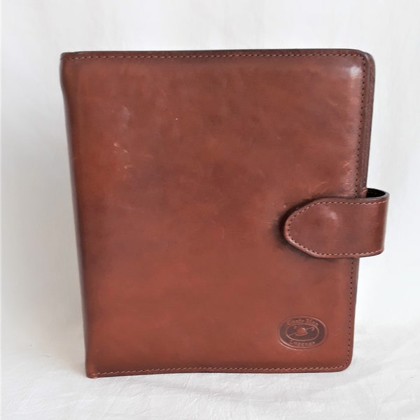 Leather Briefcase Document Organiz Mobile Phone Holder Gift for Him Leather Organizer for Men Italian Brand Handmade Italian Men's Handbags