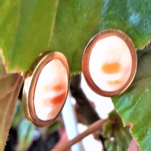 CASCIO Bijoux Made in Italy Vintage Italy 1960s Gold Plated and Coral Stud Earrings Mother&#39;s Day Gift