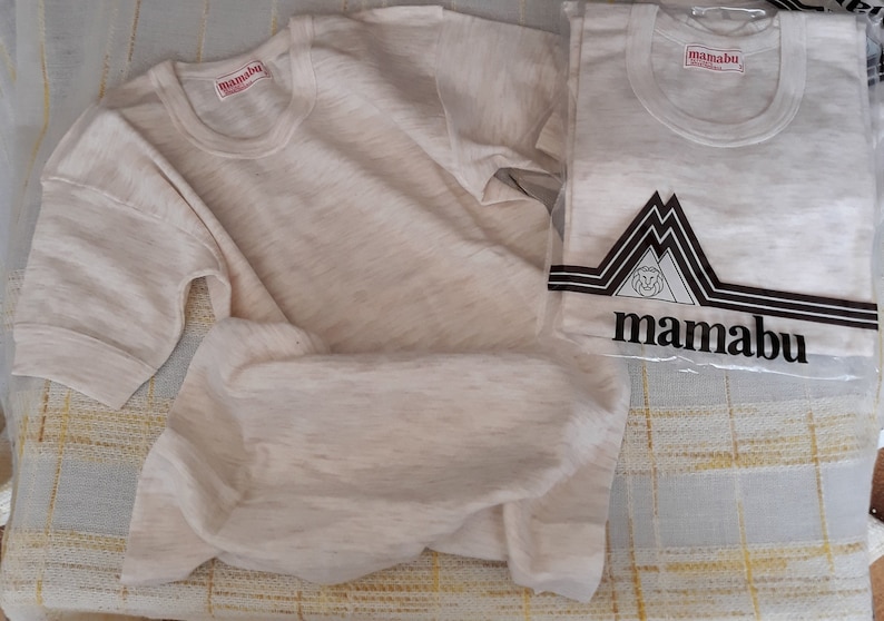 New Brand MAMABU Men's undershirt 20% wool 30 acrylic fiber 50 polypropylene fiber Size 3 Vintage Italy 1980s Men's underwear Gift for him image 1